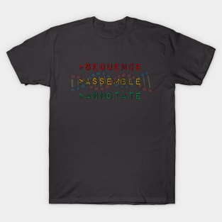 Bioinformatics Genome Sequence Assemble Annotate Traffic Light DNA T-Shirt